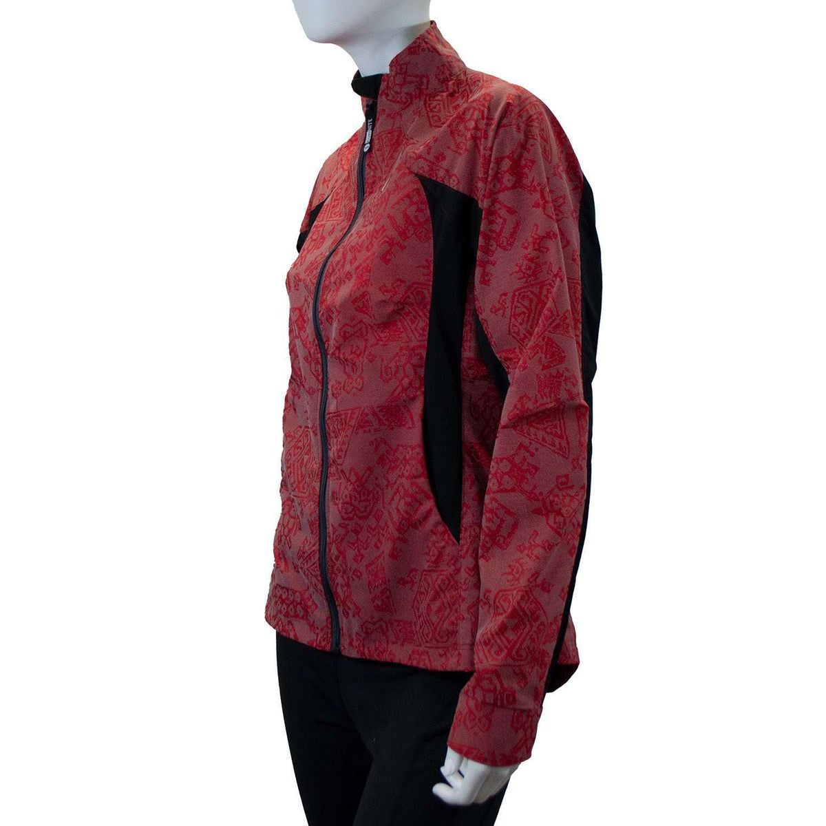 Bristol Women's Reflective Jacket in Red Aztec/Black