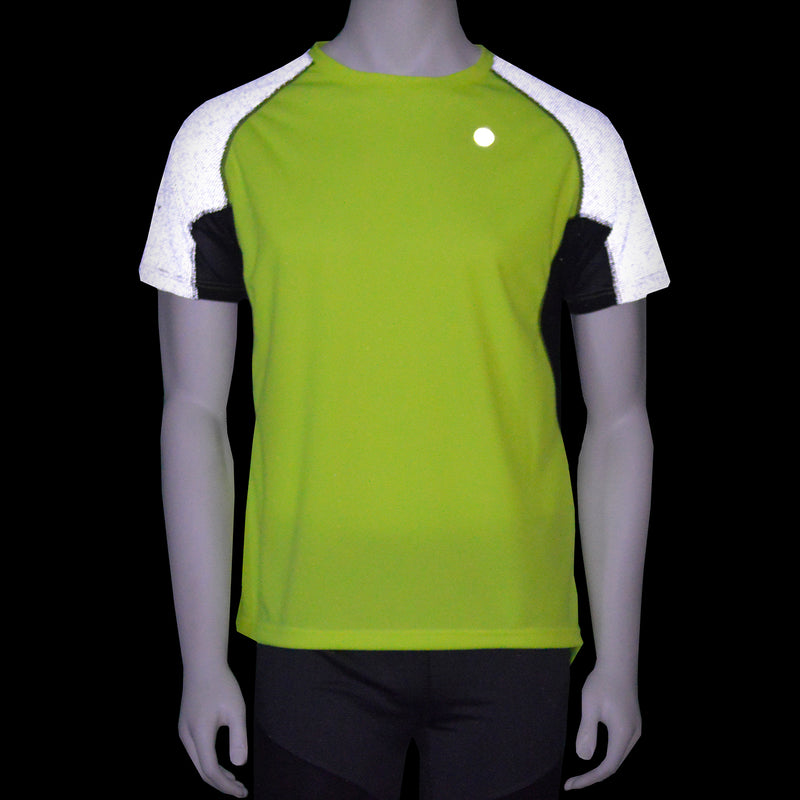 FINAL SALE: Sentinel Reflective Men's Short Sleeve Shirt in Flo Lime/Graphite