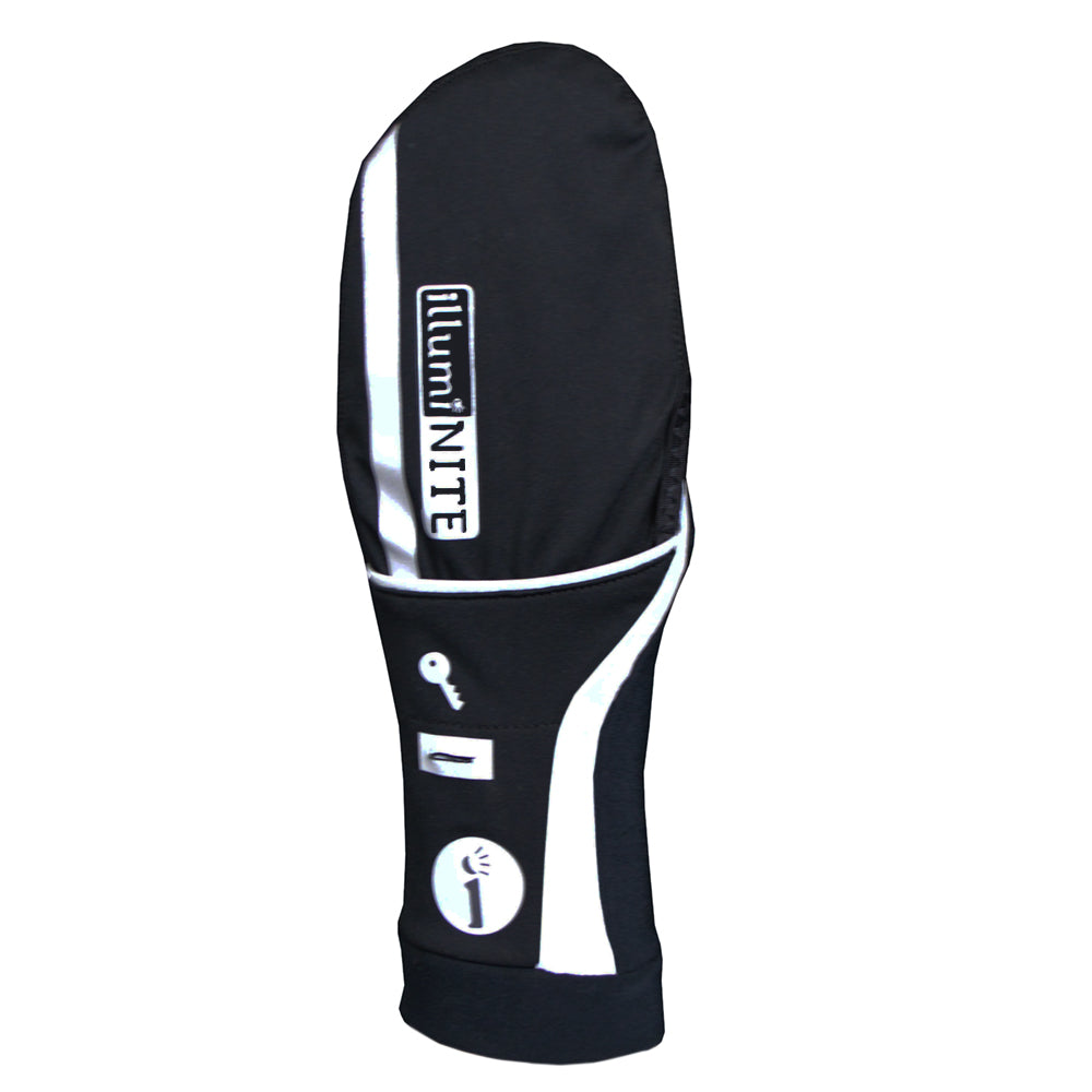 Reflective Unisex Velocity Mitten in Black