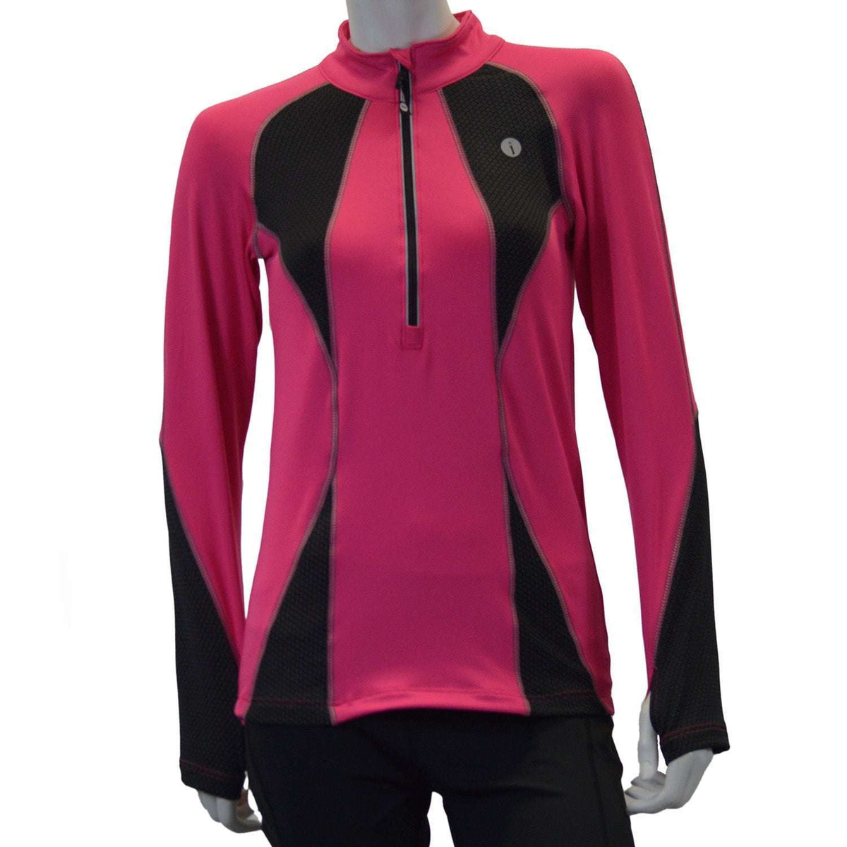 Evolution Reflective Women's Pullover in Beet Root/Black