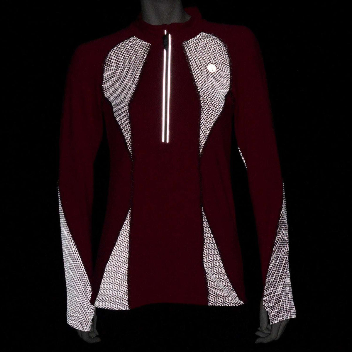 Evolution Reflective Women's Pullover in Beet Root/Black