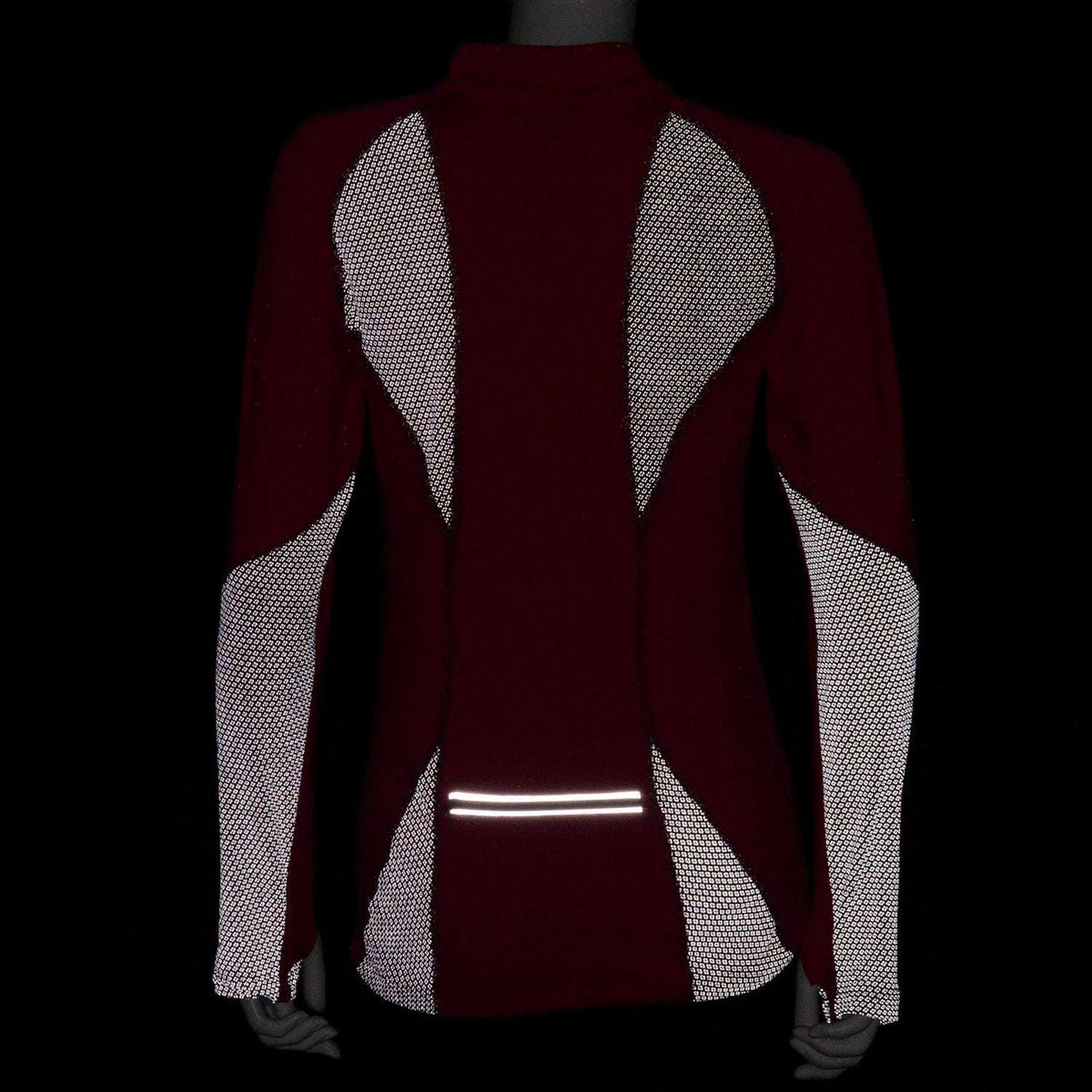 Evolution Reflective Women's Pullover in Beet Root/Black