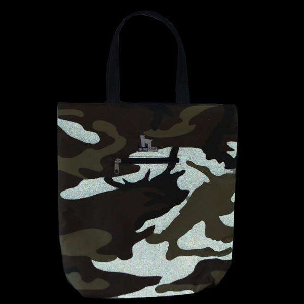 GlowDog Small Reflective Tote Bag in Camo