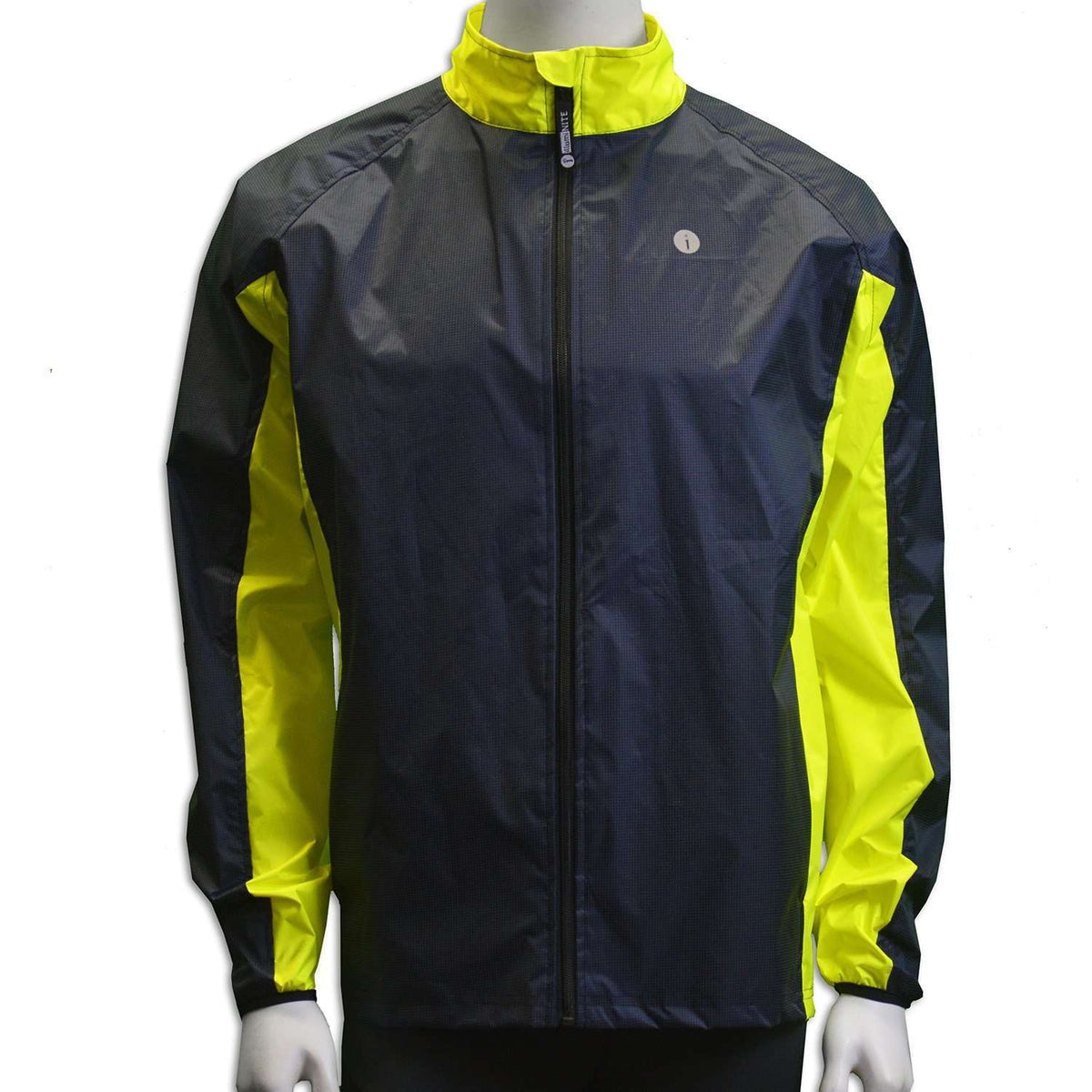 Jamestown Men's Reflective Jacket in Navy/Flo Lime