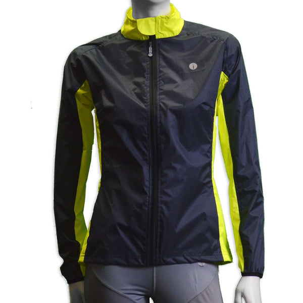 Jamestown Women's Reflective Jacket in Navy / Flo Lime