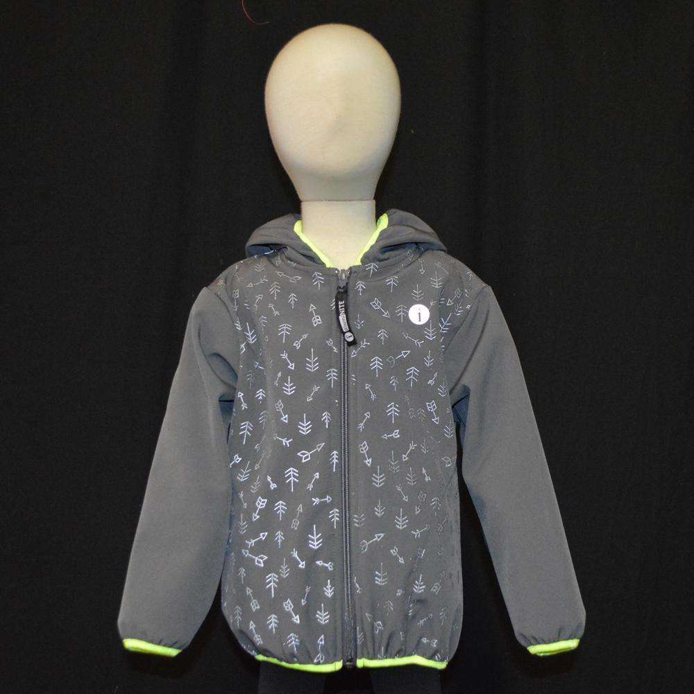 FINAL SALE: Kids Fleecy Softshell Reflective Jacket in Graphite