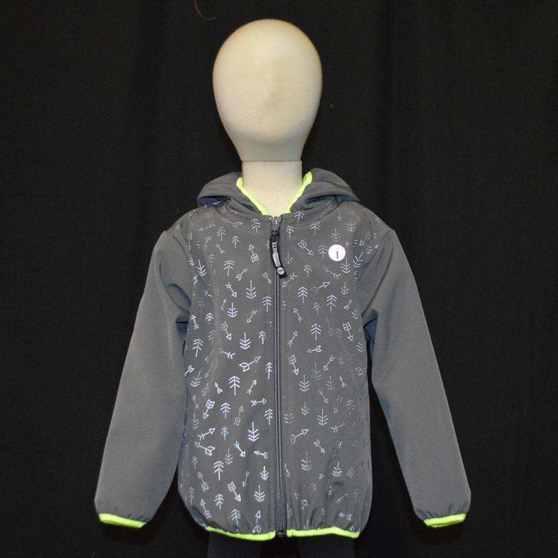 FINAL SALE: Kids Fleecy Softshell Reflective Jacket in Graphite
