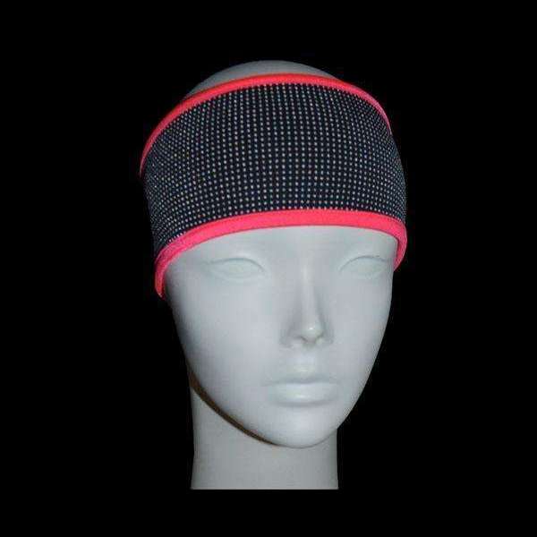 Kids Reflective PonyBand Headband in Black/Pink