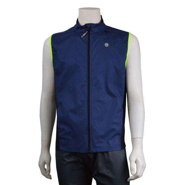 Men's Newport Packable Reflective Vest in Navy/Flo Lime