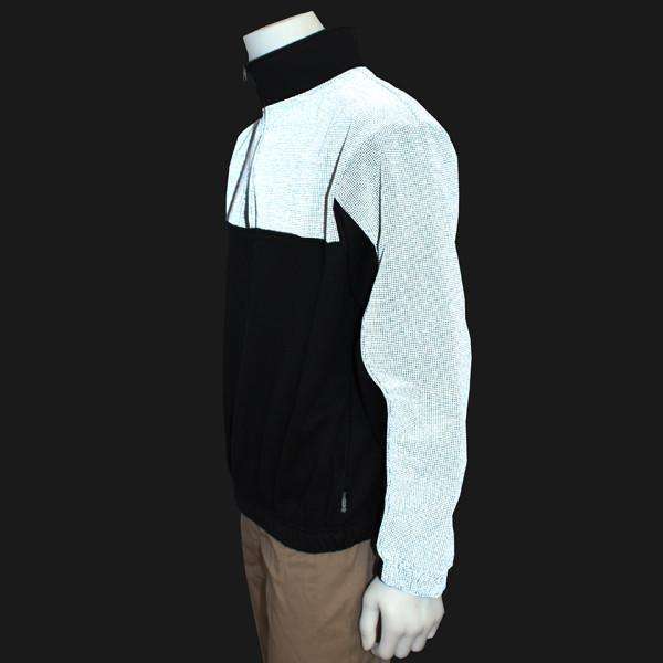Men's Reflective Half-Zip Sweatshirt in Black