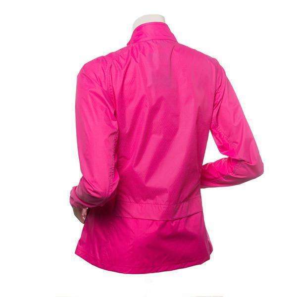 Newport Women's Reflective Packable Windbreaker in Beet Root