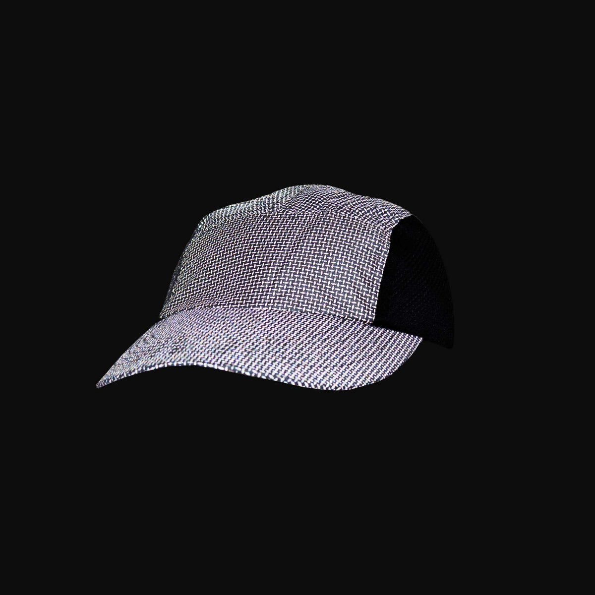 Primo Lid Mesh-Sided Baseball Cap in Reflective Black Roma