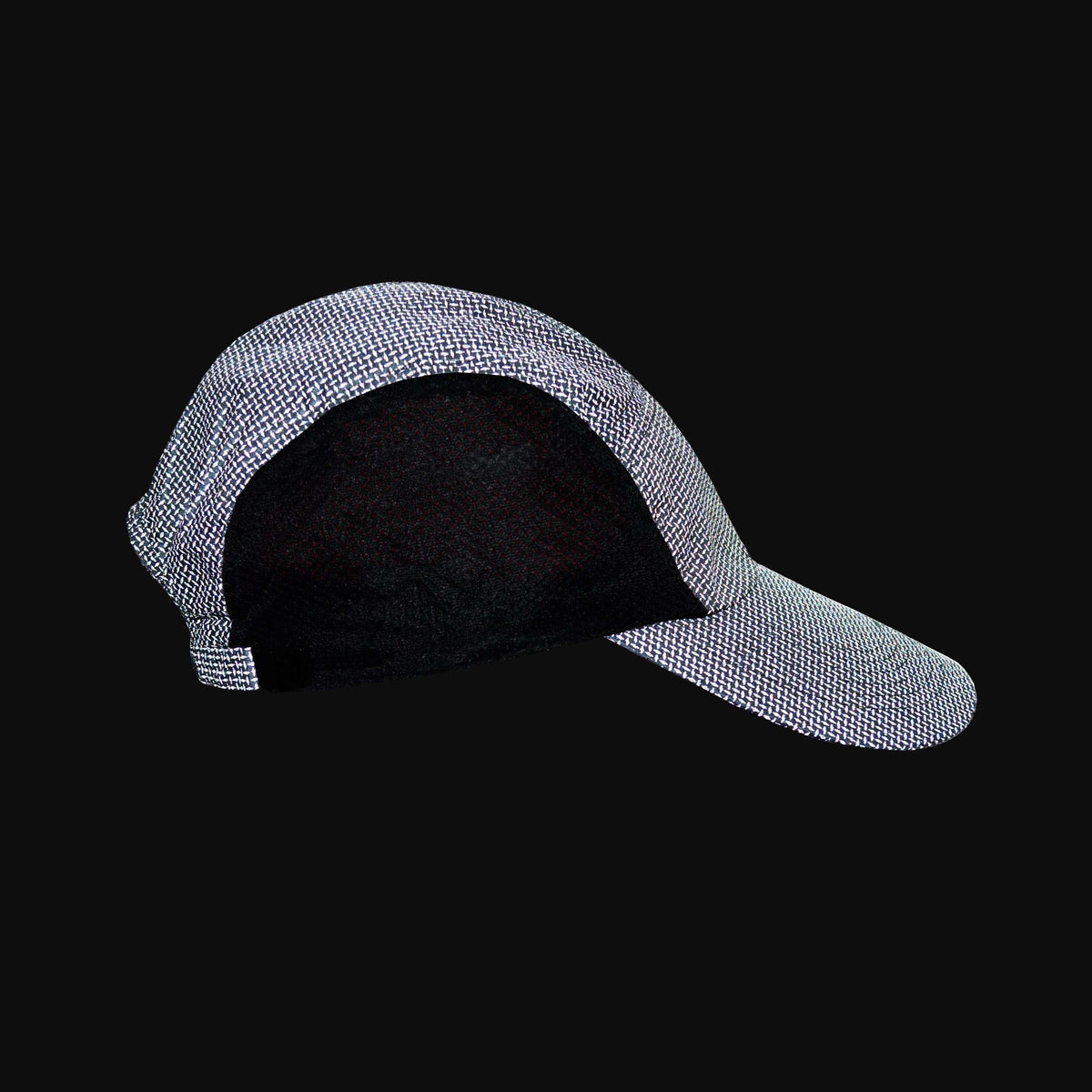 Primo Lid Mesh-Sided Baseball Cap in Reflective Black Roma
