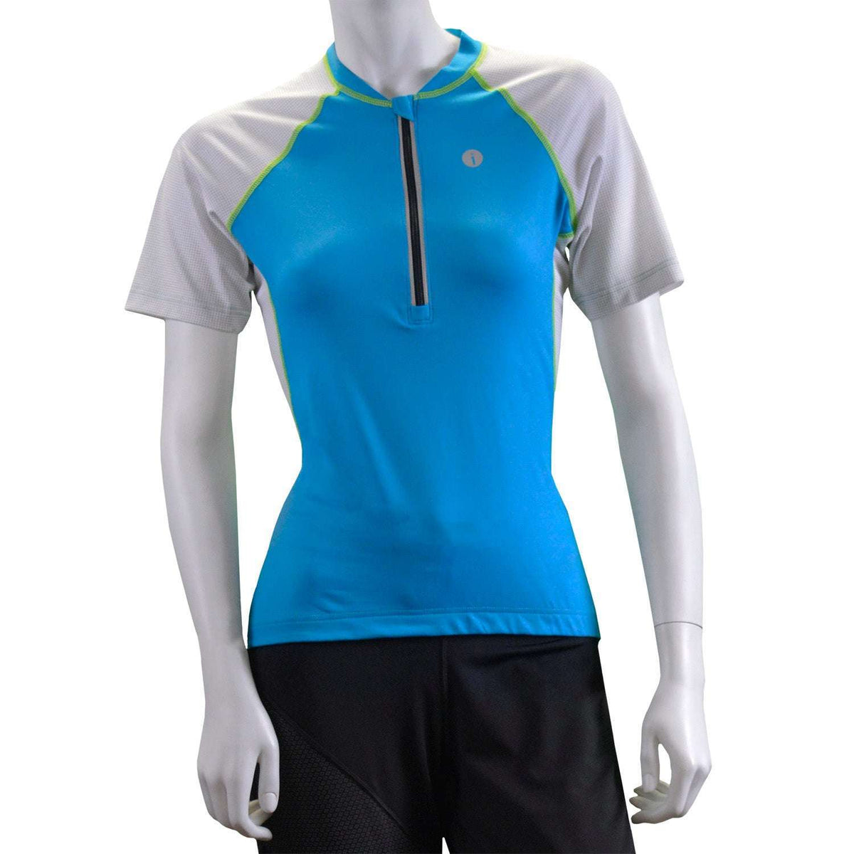 raceLITE Women's Reflective Cycling Jersey in Dusk Blue / White