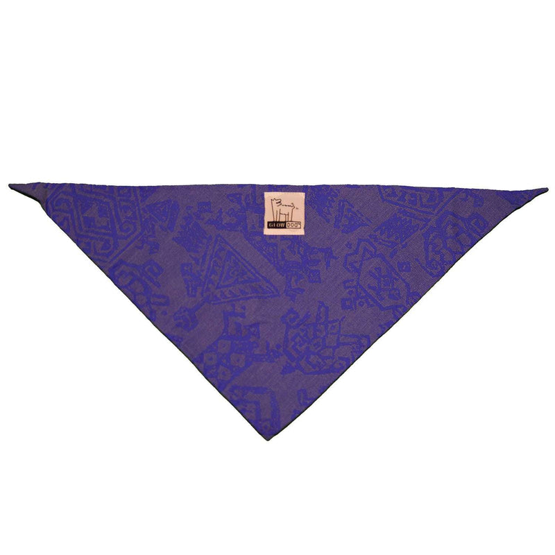 Reflective Dog Bandana in Blue Geo