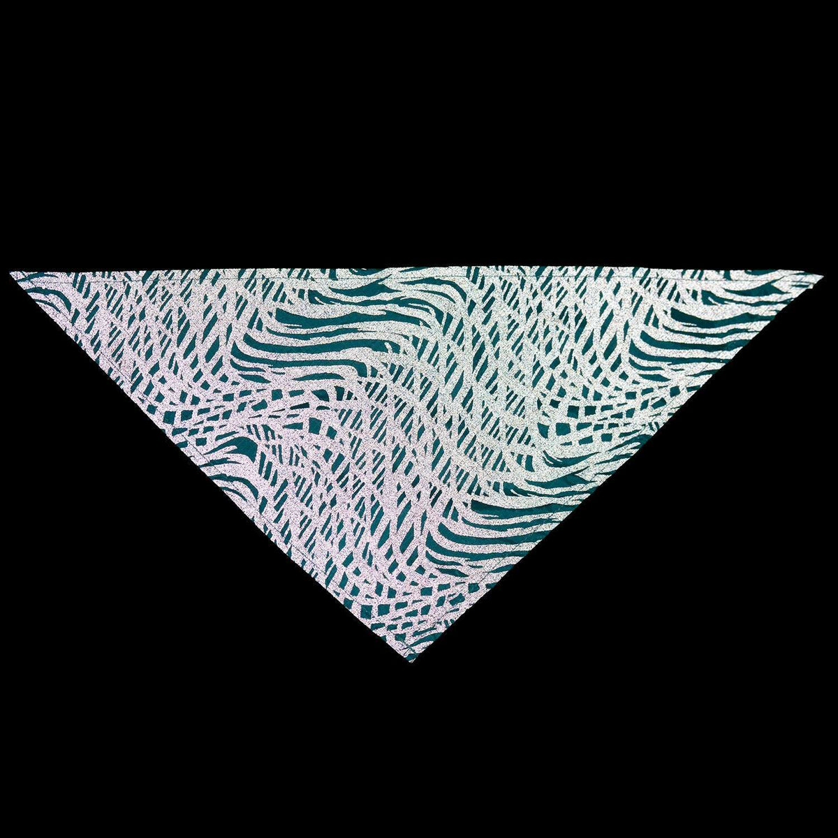 Reflective Dog Bandana in Teal / Swirl