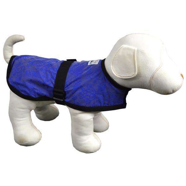 Reflective Dog Jacket in Blue/Geo