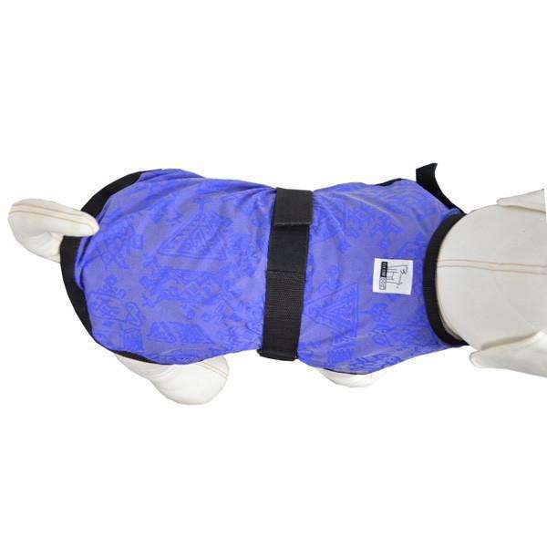 Reflective Dog Jacket in Blue/Geo