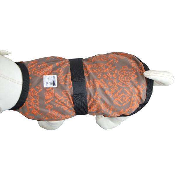 Reflective Dog Jacket in Orange/Geo