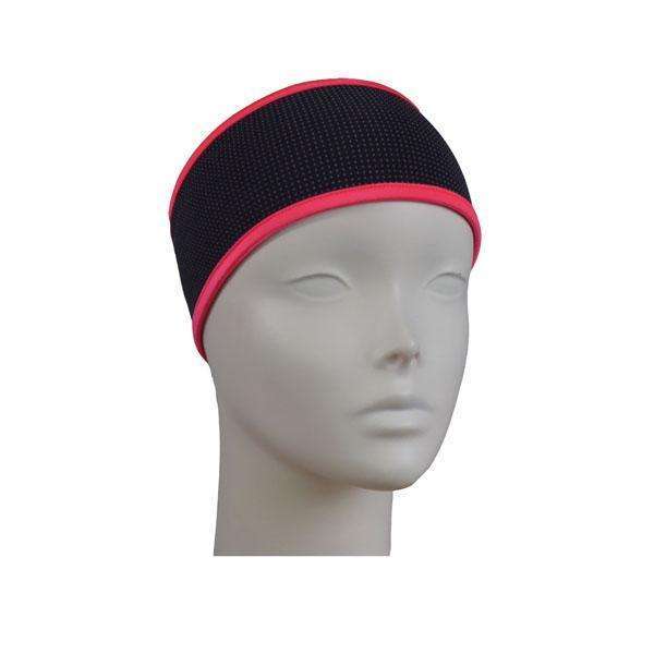 Reflective PonyBand Headband in Black/Pink