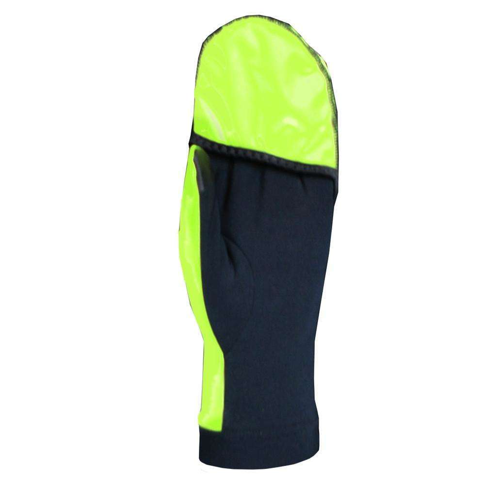 Reflective Unisex Velocity Flip Top Mitten in Flo Lime