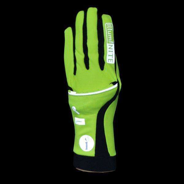 Reflective Unisex Velocity Flip Top Mitten in Flo Lime