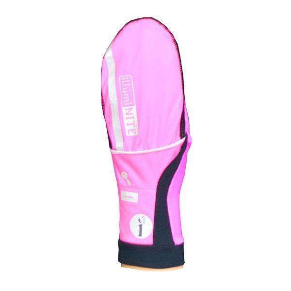 Reflective Unisex Velocity Mitten in Hot Pink