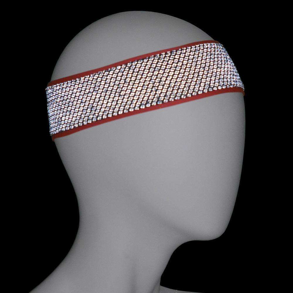 REVERSIBLE! Reflective Stretch Eclipse Headband in Coral Glo/Graphite