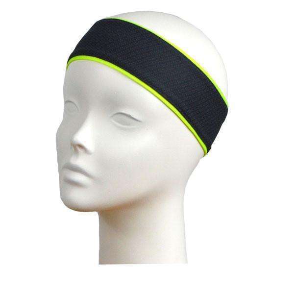 REVERSIBLE! Reflective Stretch Eclipse Headband in Flo Lime/Graphite