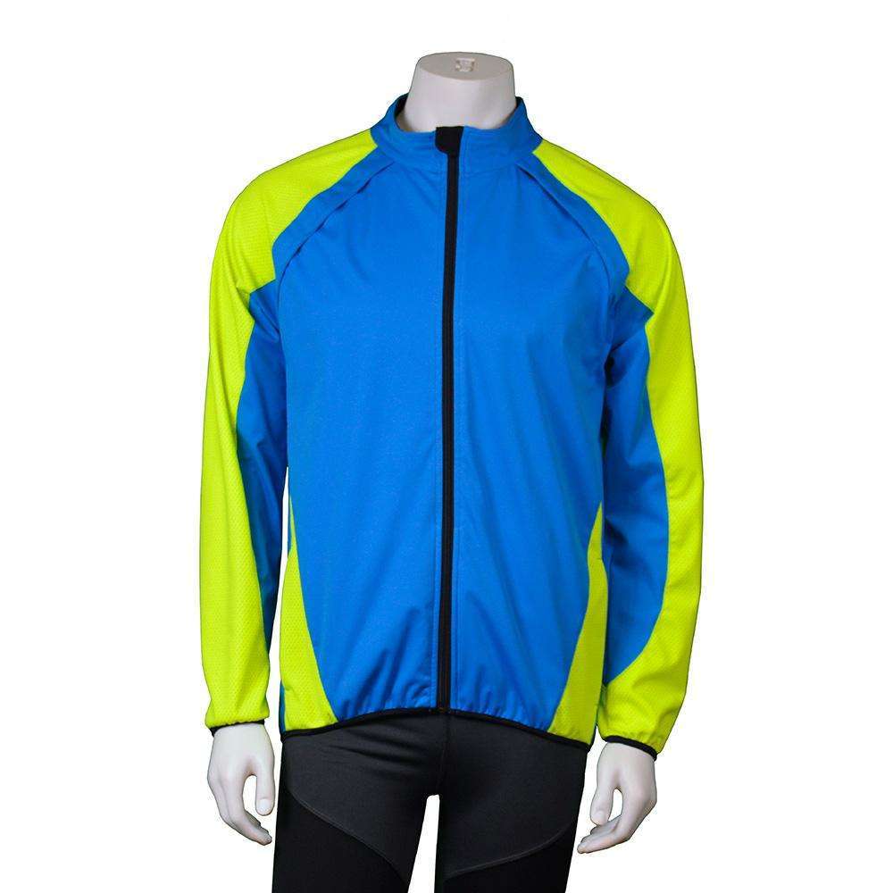 Rochester Men's Reflective Softshell Jacket in Hawaiian Blue/Flo Lime