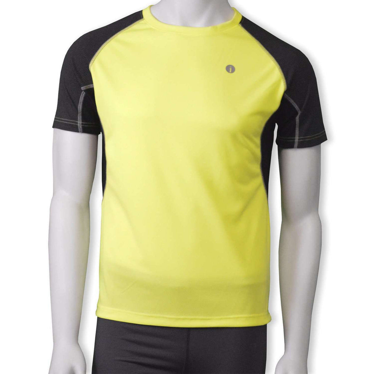 Sentinel Reflective Men's Short Sleeve Shirt in Flo Lime/Black