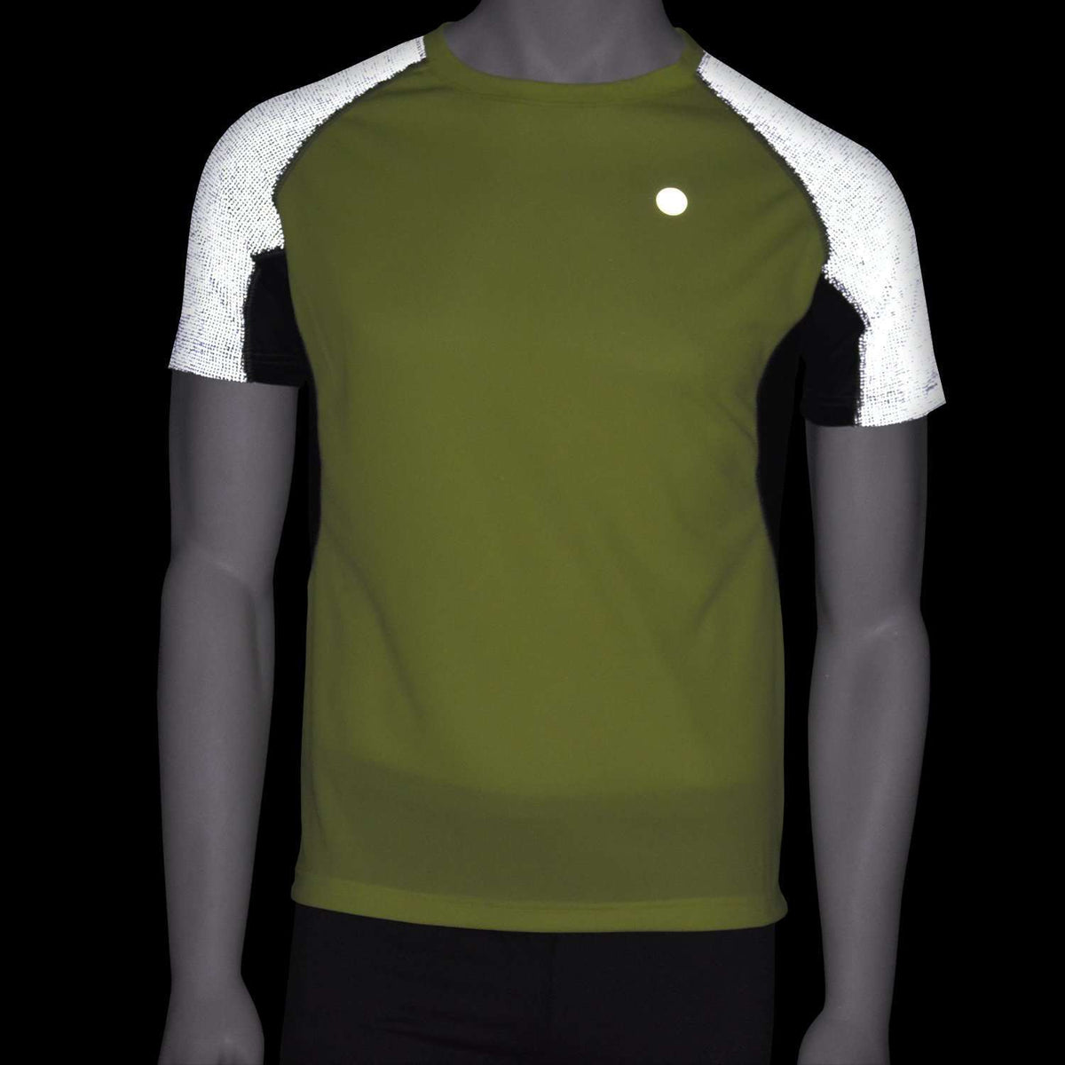 Sentinel Reflective Men's Short Sleeve Shirt in Flo Lime/Black