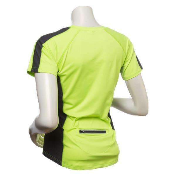 Short Sleeve Reflective Women's Piper Tee in Flo Lime/ Graphite