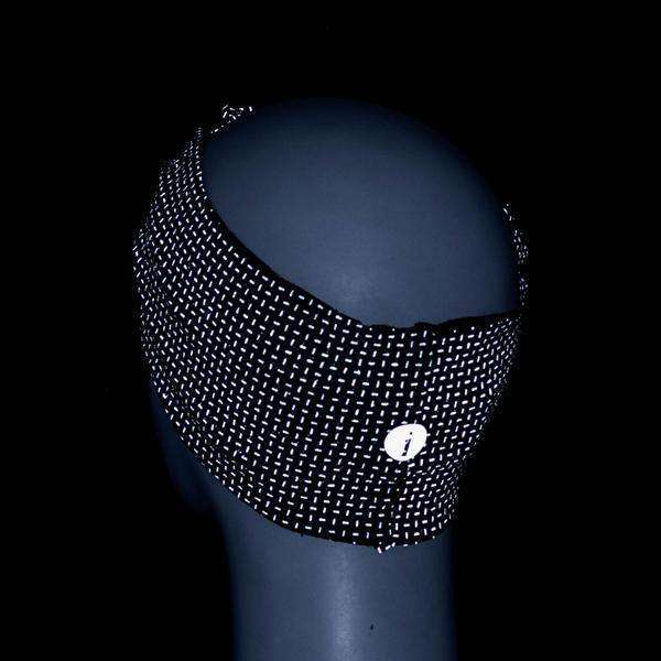 Twisted Bandeau Reflective Headband in Black
