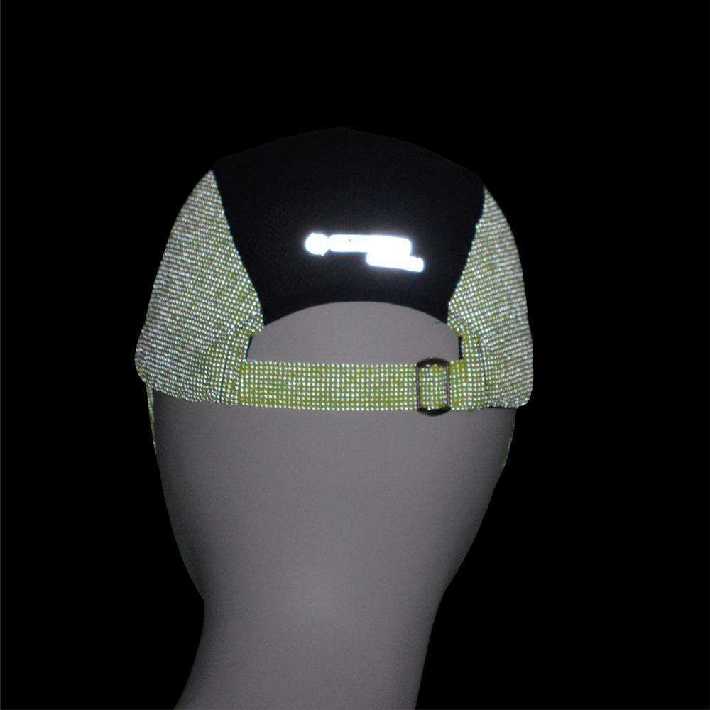 Unisex 10K Reflective Mesh Running Hat in Flo Lime