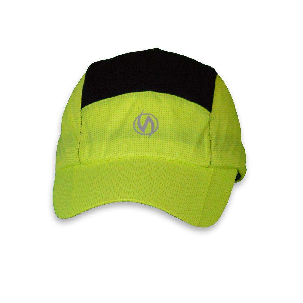 Unisex 10K Reflective Mesh Running Hat in Flo Lime