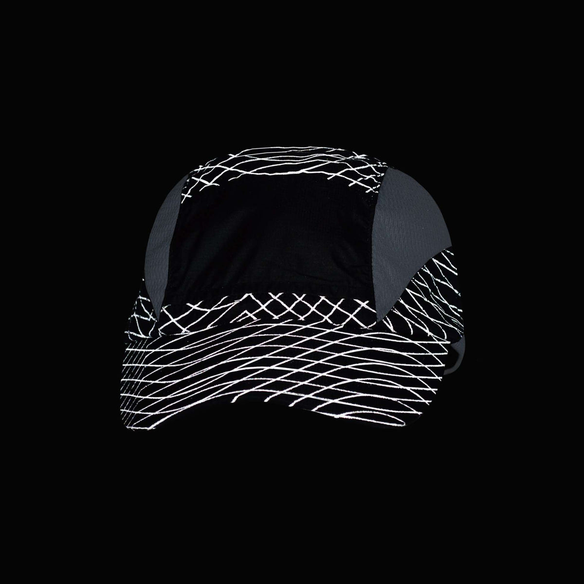 Unisex Reflective Vista Cap in Black Swirl