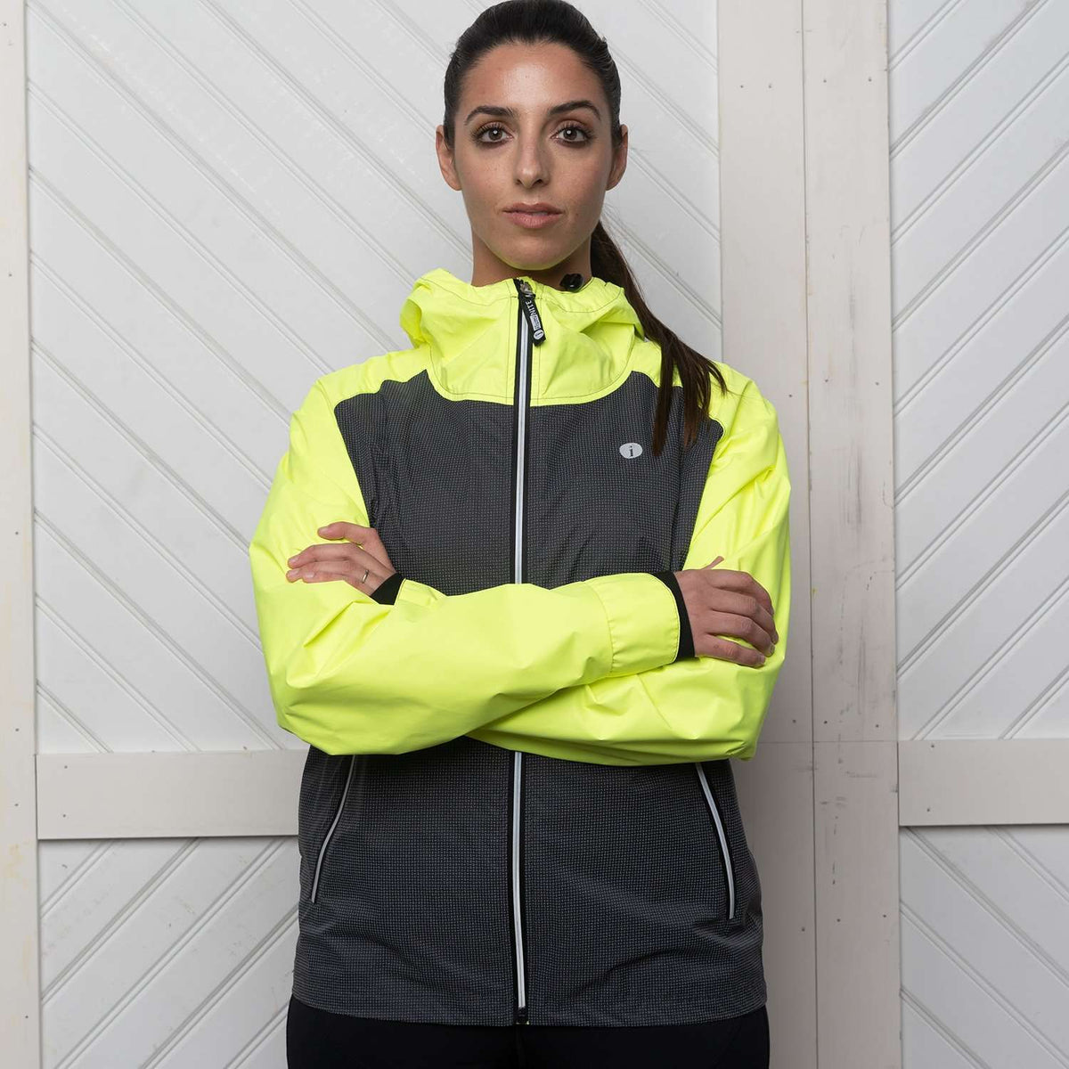 FINAL SALE: Waterproof Reflective Women's Colorado Jacket in Flo Lime/Graphite