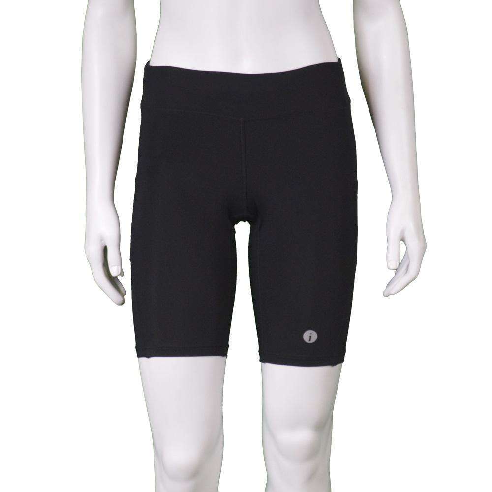 Women's Jammer Mid-length Reflective Running Short in Black