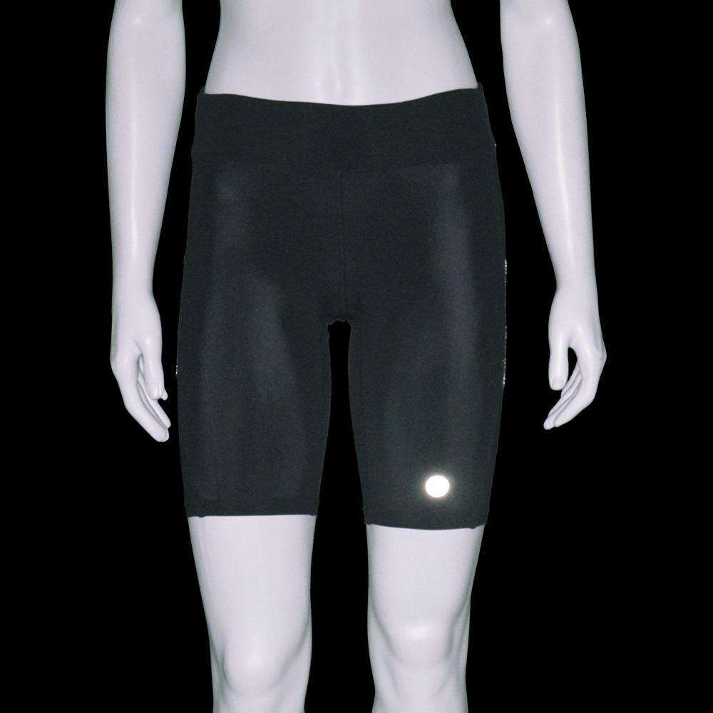 Women's Jammer Mid-length Reflective Running Short in Black