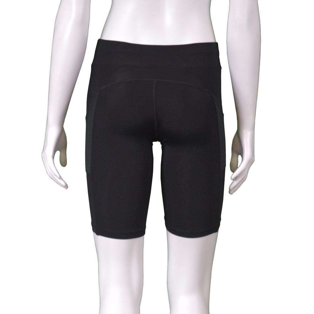 Women's Jammer Mid-length Reflective Running Short in Black