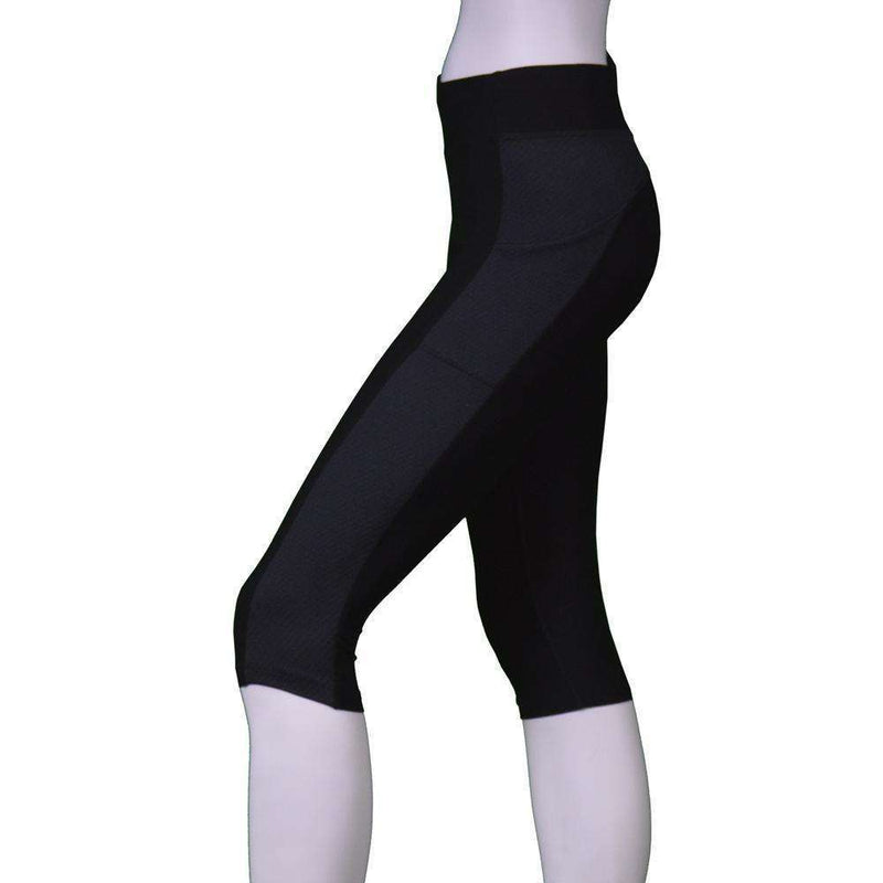 Women's Reflex Powerstretch Reflective Capri in Black