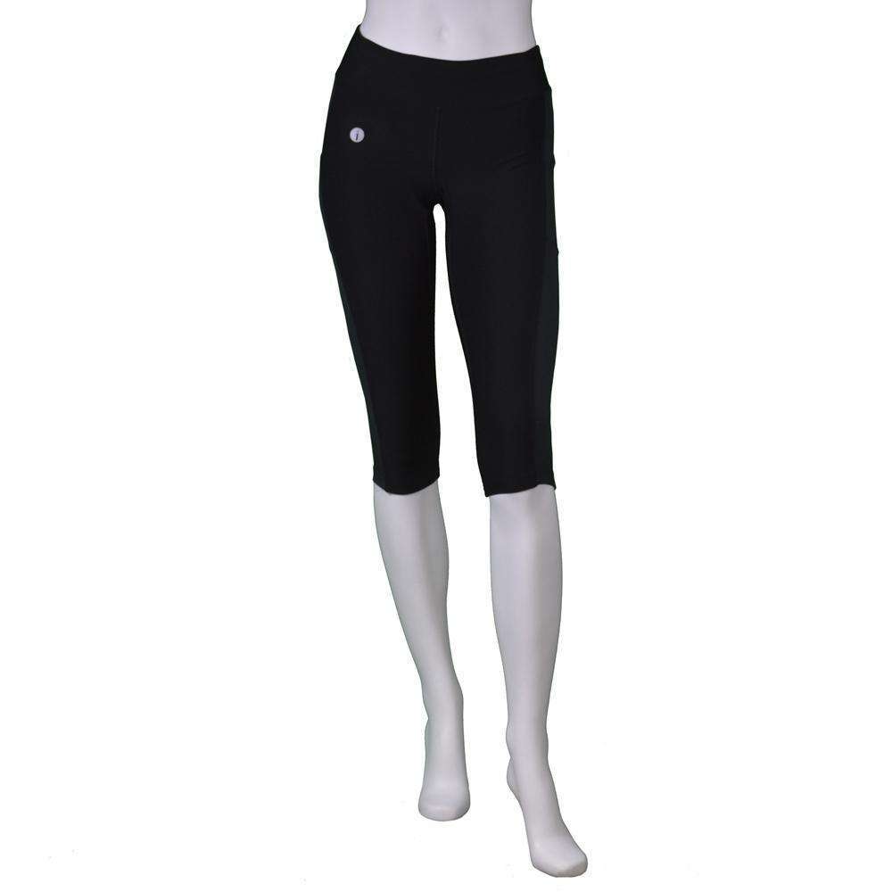 Women's Reflex Powerstretch Reflective Capri in Black