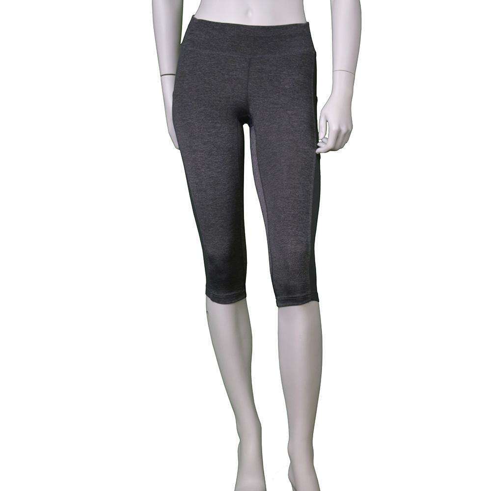 Women's Reflex Powerstretch Reflective Capri in Heather Gray