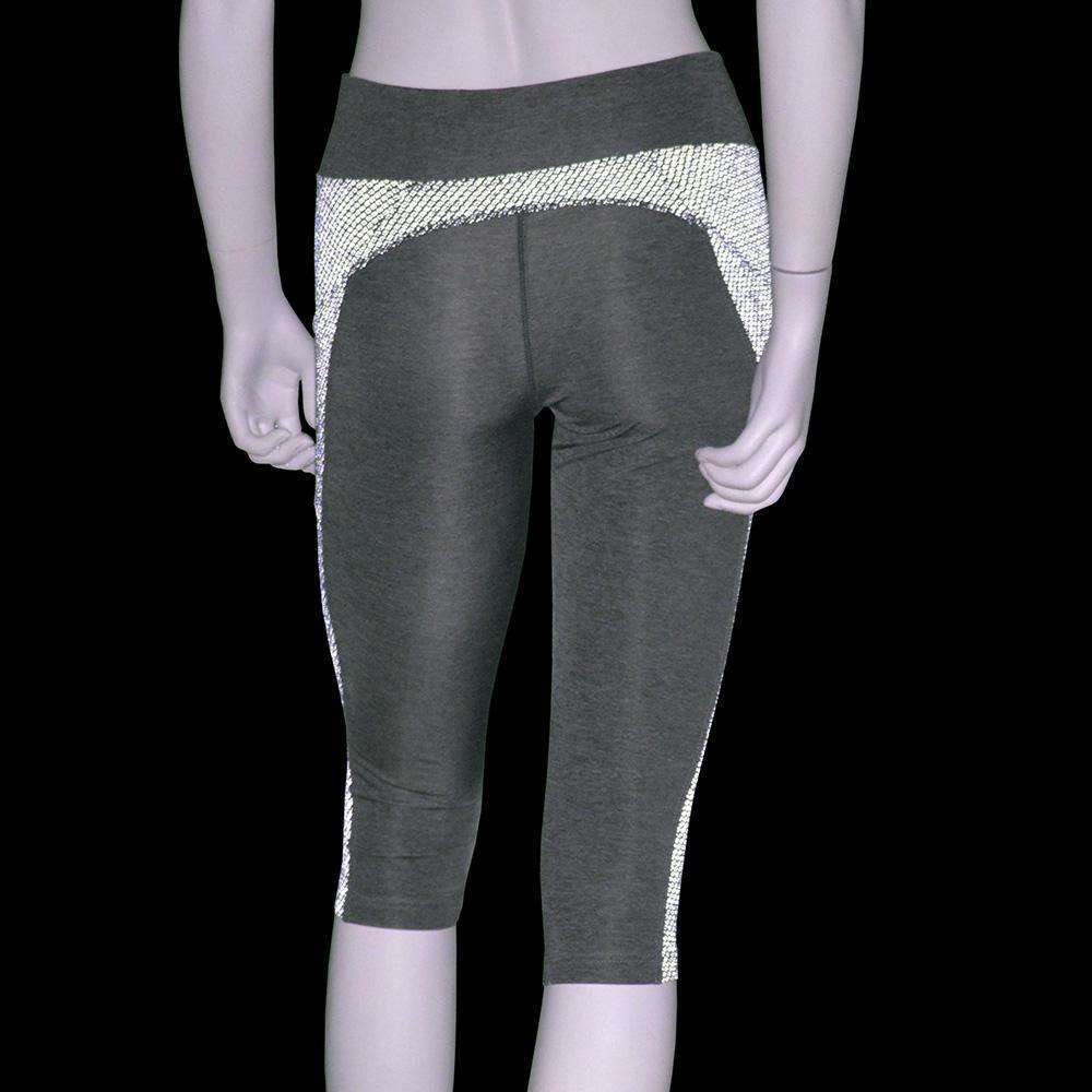Women's Reflex Powerstretch Reflective Capri in Heather Gray