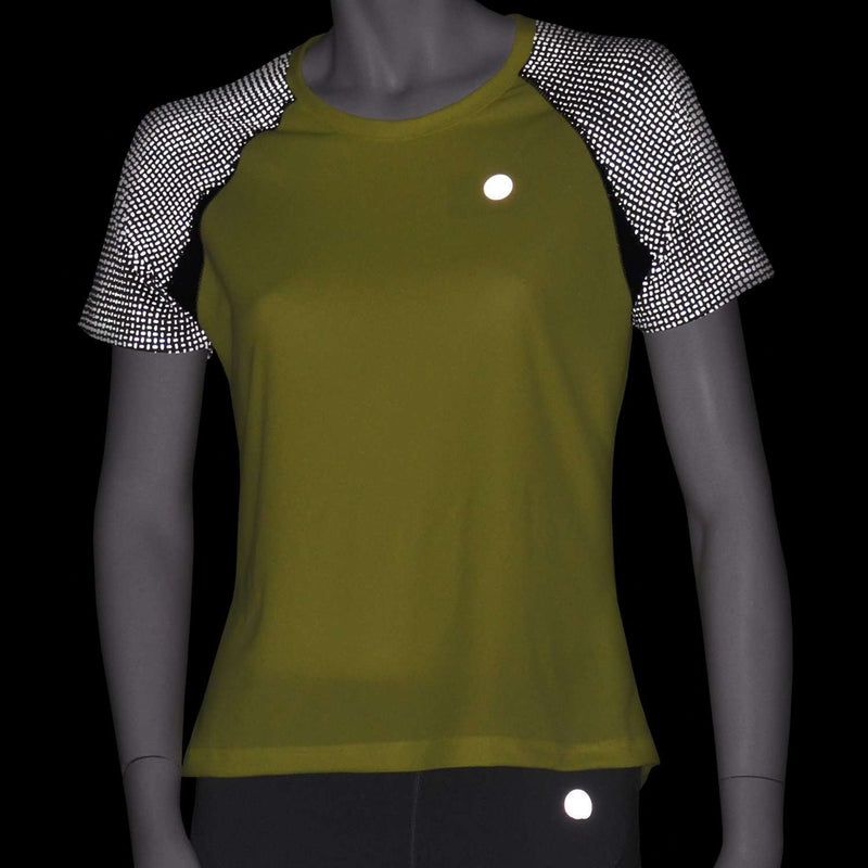 Women's Short Sleeve Savannah Shirt in Flo Lime/Dark Gray