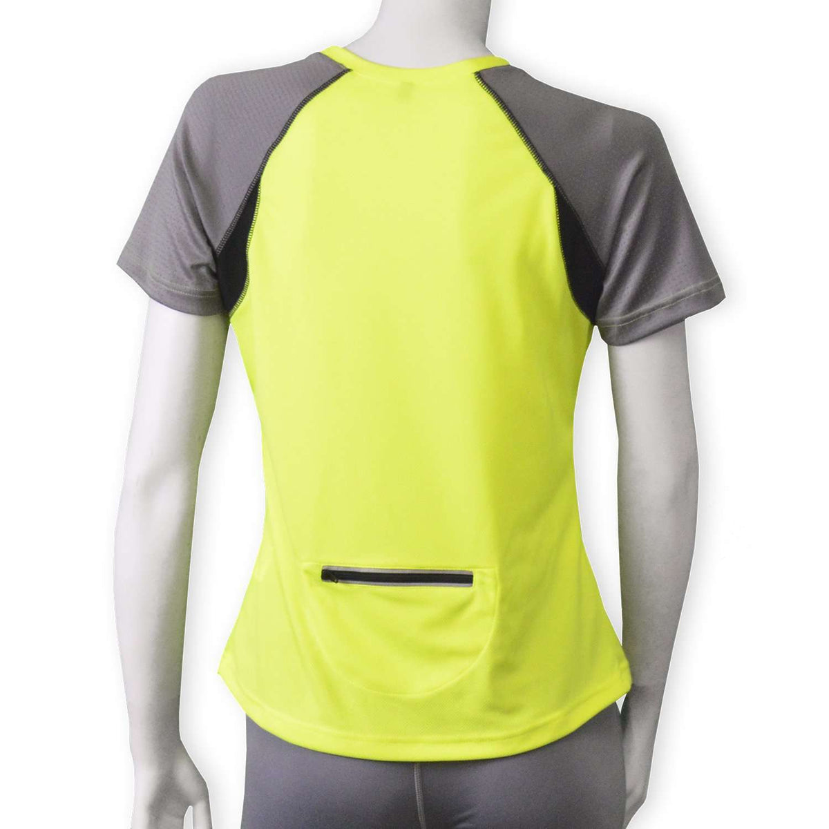 Women's Short Sleeve Savannah Shirt in Flo Lime/Dark Gray