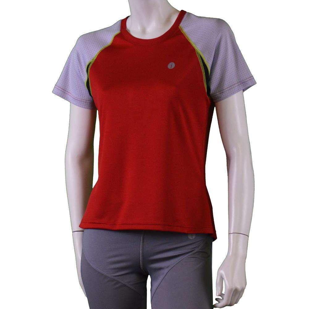 Women's Short Sleeve Savannah Shirt in Red/Gray