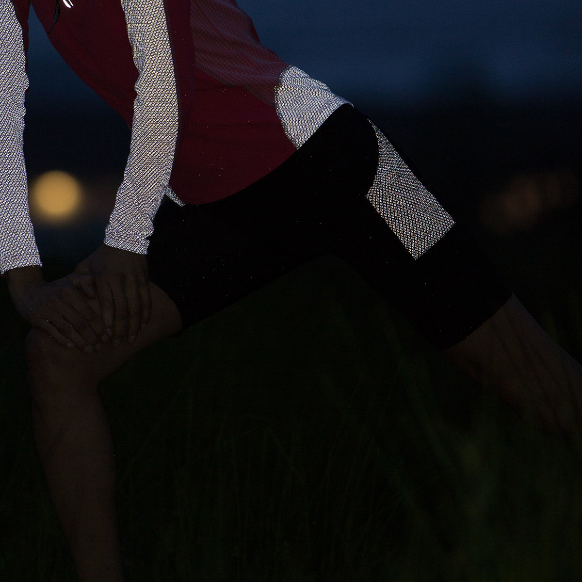 Women's Jammer Mid-length Reflective Running Short in Black