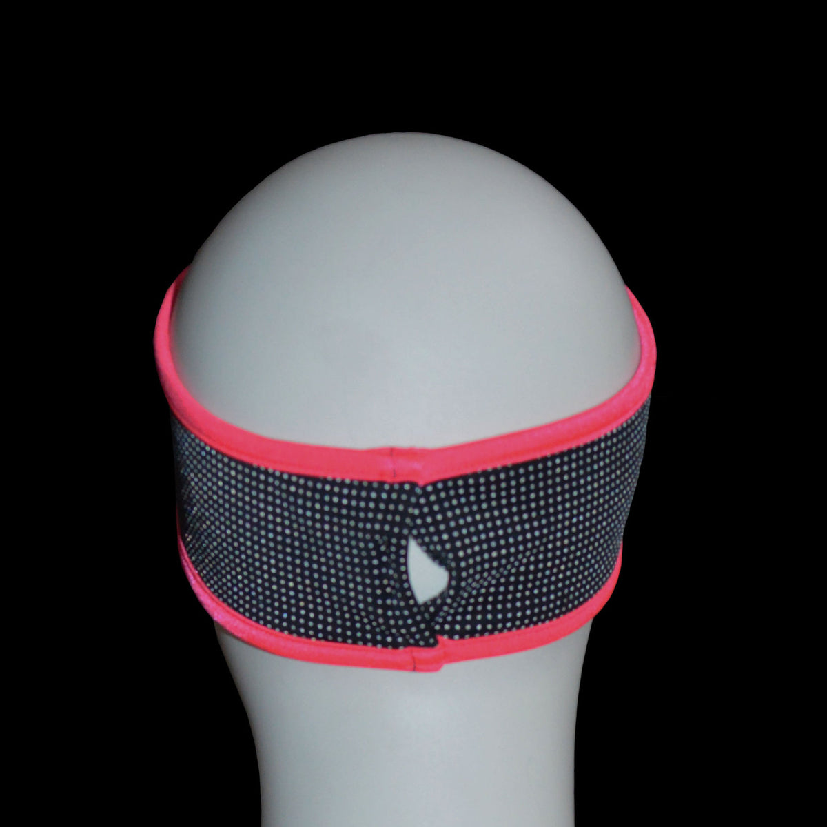 Reflective PonyBand Headband in Black/Pink